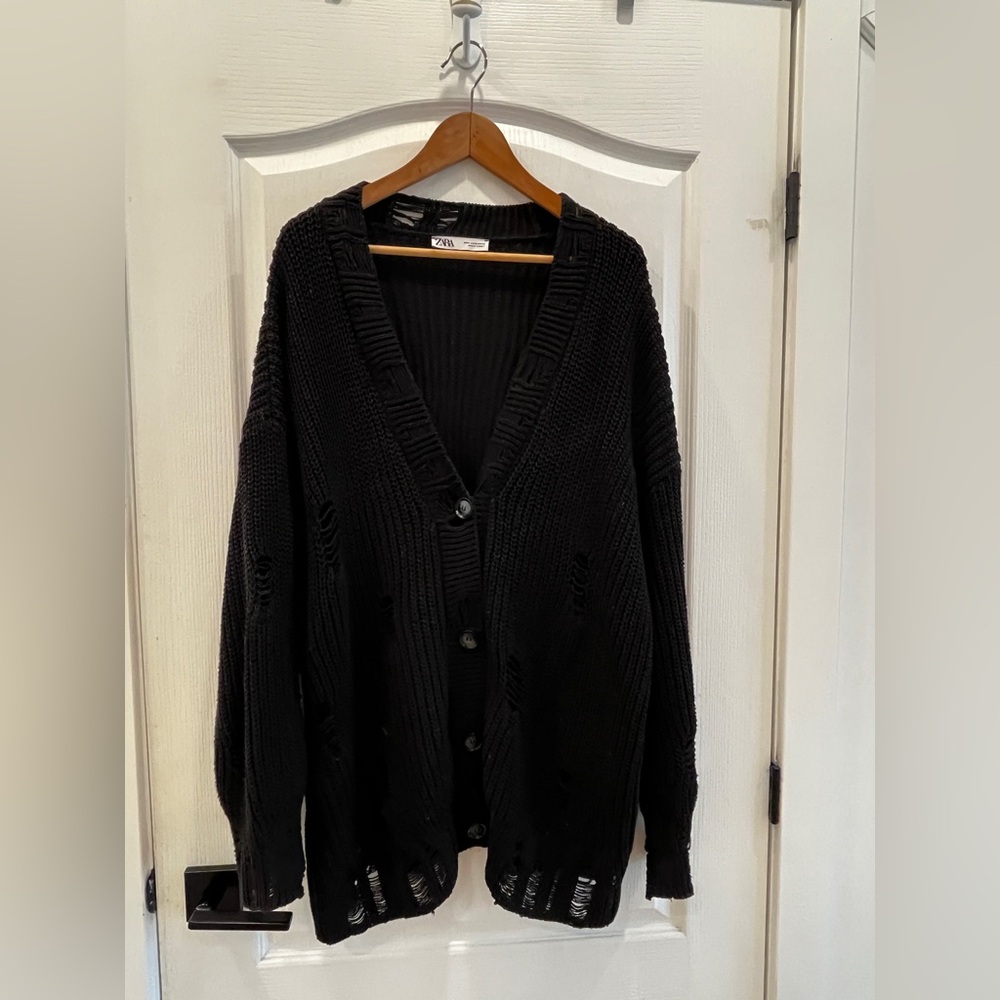 Zara Black Women's Cardigan Sweater